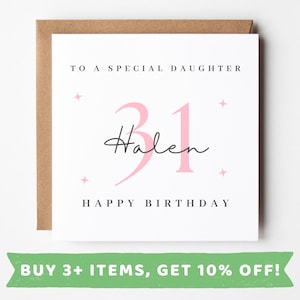 Tarjeta de cumpleaños número 31 para hija Tarjetas de cumpleaños número 31 para hija Regalo de cumpleaños número 31 para hija Regalos de cumpleaños número 31 para hija Taza de cumpleaños número 31 para hija