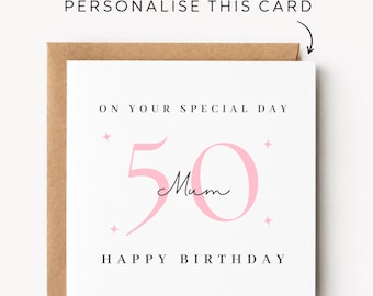Mum 50th Birthday Card Mum 50th Birthday Cards Mum 50th Birthday Gift Mum 50th Birthday Gifts Mum 50th Birthday Print Mum 50th Birthday Mug