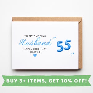 Tarjeta de cumpleaños número 55 para esposo Tarjetas de cumpleaños número 55 para esposo Regalo de cumpleaños número 55 para esposo Regalos de cumpleaños número 55 para esposo Tarjeta de cumpleaños número 55 para esposo 55