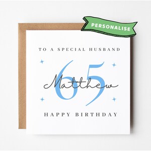 Personalised Husband 65th Birthday Card Husband 65th Birthday Cards Husband 65 Card Husband 65 Birthday Gift Husband 65 th Birthday Presents