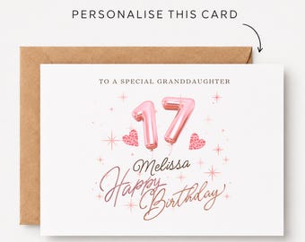 Granddaughter 17th Birthday Card Granddaughter 17th Birthday Cards Granddaughter 17th Birthday Gift Granddaughter 17th Birthday Gifts 17