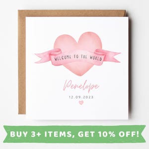 Personalised New Baby Card For Girl Card New Baby Girl Card Gift New Baby Girl Gift New Baby Girl Cards New Baby Girl Card Granddaughter Set