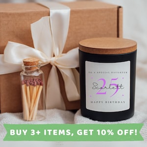Daughter 25th Birthday Candle Gift Set Daughter 25th Birthday Gift Box Gifts Daughter 25th Birthday Gift Daughter 25th Birthday Present Card