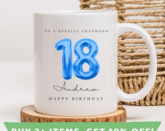 BECHUSKY 18th Birthday Mug – Fun Coffee Cup For Boys, Men, Son, 18 Year Old Gift Idea
