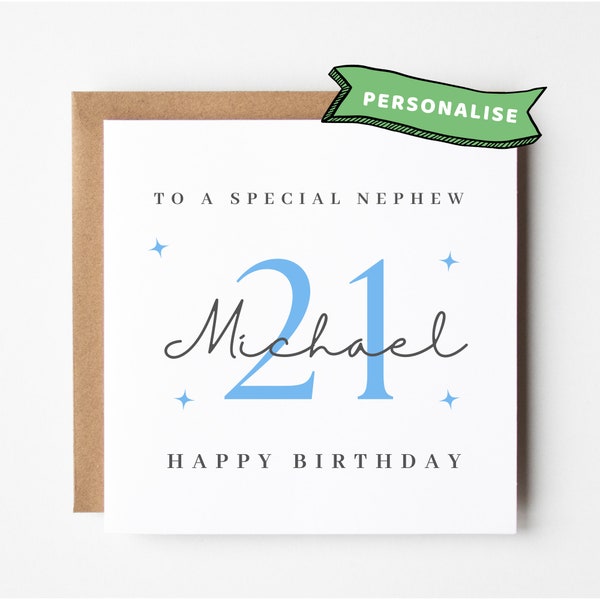 Personalised Nephew 21st Birthday Card Nephew 21st Birthday Cards Nephew 21 Card Nephew 21st Birthday Gift Nephew 21st Birthday Card Nephews