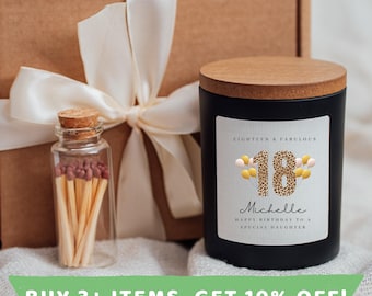 Daughter 18th Birthday Candle Gift Set Daughter 18th Birthday Gift Box Gifts Daughter 18th Birthday Gift Daughter 18th Birthday Present Card