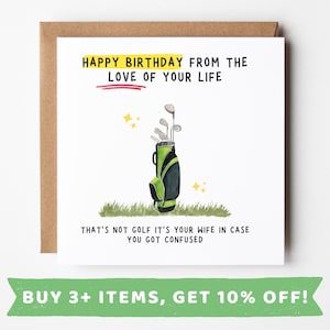 Husband Funny Birthday Card Golf Husband Birthday Cards Golf Husband Birthday Funny Gift Husband Birthday Present Golf Husband Birthday Mugs
