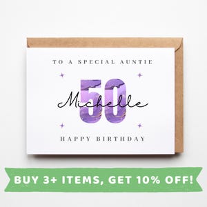Auntie 50th Birthday Card Auntie 50th Birthday Cards Auntie 50th Birthday Gift Auntie 50th Birthday Gifts Auntie 50th Birthday 50 Prints Mug