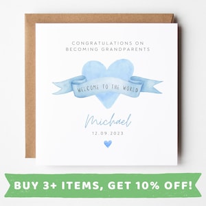 Congratulations On Becoming Grandparents Card Gift Congratulations Card For A Grandparent Personalised New Grandparents Card Grandson Cards