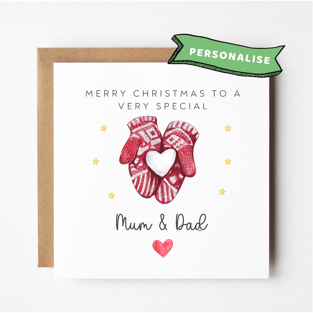 Mum and Dad Christmas Card Mum and Dad Christmas Cards Mum and Etsy UK
