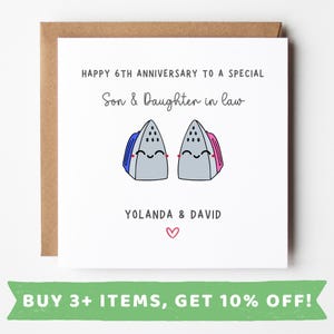 6th Wedding Anniversary Card 6th Wedding Anniversary Gift Iron 6th Wedding Anniversary Cards 6th Wedding Anniversary Gifts Son And Daughter