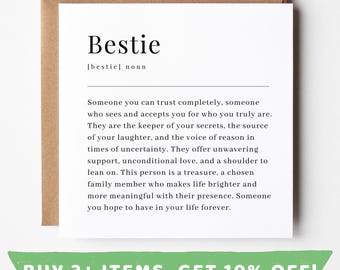 Personalised Birthday Gift For Best Friend Card Bestie Birthday Card For Her Best Friend Birthday Gifts Birthday Cards For Him Bestie Cards
