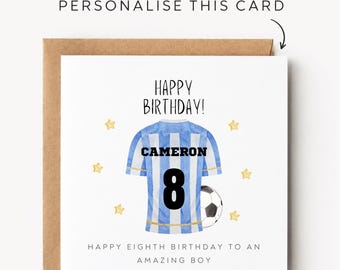 Personalised Birthday Card For Boy 8 Birthday Card 8th Birthday Card Age 8 Birthday Card 8 Year Old Birthday Card Eight Year Old Birthday