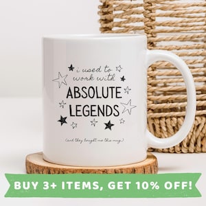 Solía trabajar con leyendas absolutas Taza de despedida Taza de despedida Regalos de despedida Regalos de despedida Tarjeta de despedida de colega de trabajo Taza de despedida