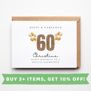 Godmother 60th Birthday Card Godmother 60th Birthday Cards Godmother 60th Birthday Gift Godmother 60th Birthday Gifts Godmother 60 Birthday