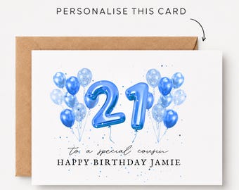 Cousin 21st Birthday Card Cousin 21st Birthday Cards Cousin 21st Birthday Gift Cousin 21st Birthday Gifts Cousins 21st Birthday Card 21 Card