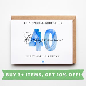 Godfather 40th Birthday Card Godfather 40th Birthday Cards Godfather 40th Birthday Gift Godfather 40th Birthday Gifts 40th Godfather 40th
