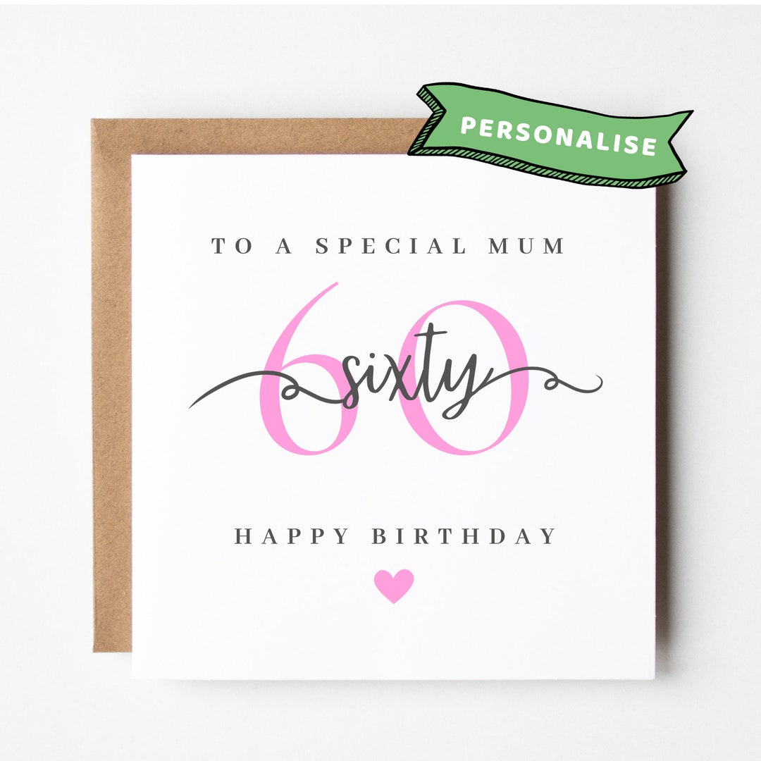 Mum 60th Birthday Card Mum 60th Birthday Cards Mum 60th Birthday Gift Mum 60th Birthday Gifts