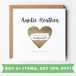 Personalised Guideparent Proposal Scratch Card Gift Will You Be My Guideparent Card Present Godmother Proposal Godparent Proposal Godparent