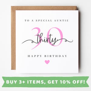 Carte 30e anniversaire tante Cartes 30e anniversaire tante Cadeau 30e anniversaire tante Cadeaux 30e anniversaire tante 30e anniversaire MUG 30 impressions