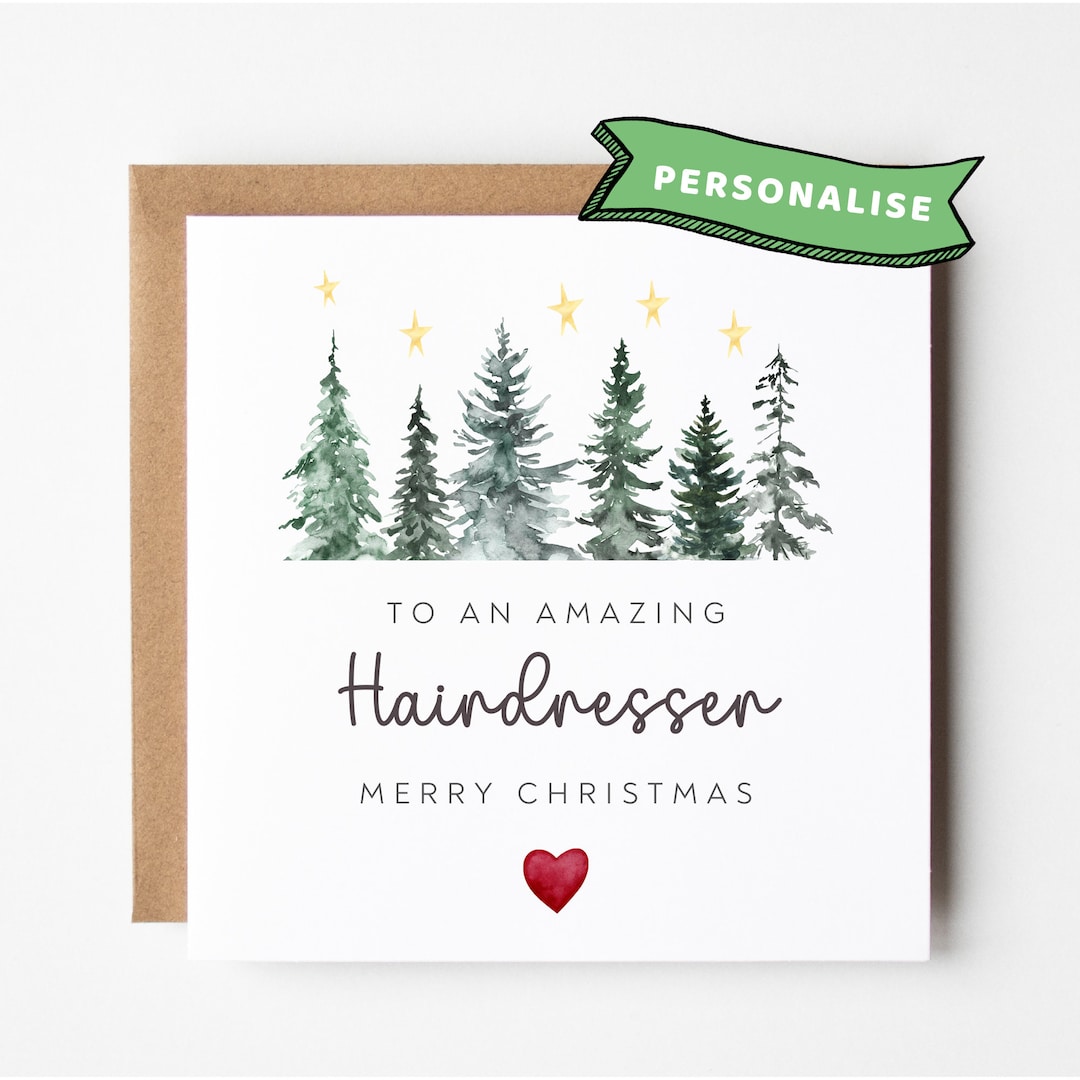 Christmas Card For Hairdresser 