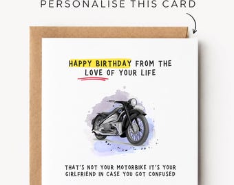 Boyfriend Funny Motorbike Birthday Card Boyfriend Funny Motorbike Birthday Gift Funny Motorcycle Card Funny Motorcycle Gift Funny Motorbike