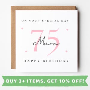 Tarjeta de 75 cumpleaños para mamá Tarjetas de 75 cumpleaños para mamá Regalo de 75 cumpleaños para mamá Regalos de 75 cumpleaños para mamá Impresión de 75 cumpleaños para mamá TAZAS de 75 cumpleaños para mamá