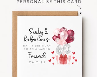 Friend 60th Birthday Card Friend 60th Birthday Cards Friend 60th Birthday Gift Friend 60th Birthday Gifts For Her Friend 60th Birthday Print
