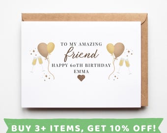Friend 60th Birthday Card Friend 60th Birthday Cards Friend 60th Birthday Gift Friend 60th Birthday Gifts Friends 60th Birthday Card 60 Card