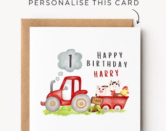 Personalised Birthday Card For Boy Age 1 First Birthday Card First Birthday Gift For Boy 1st Birthday Card Boy 1st Birthday Gift 1st Prints