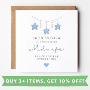 Personalised Card Gift For Midwife Gift Midwife Card Midwife Greeting Card Midwife Definition Card Student Midwife Thank You Gifts Midwives
