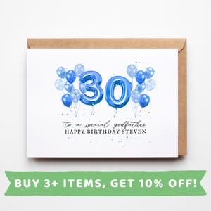 Godfather 30th Birthday Card Godfather 30th Birthday Cards Godfather 30th Birthday Gift Godfather 30th Birthday Gifts 30th Godfather 30th
