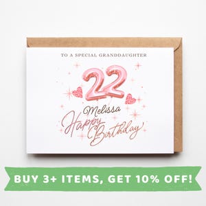 Granddaughter 22nd Birthday Card Granddaughter 22nd Birthday Cards Granddaughter 22nd Birthday Gift Granddaughter 22nd Birthday Gifts 22