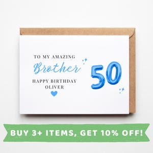 Brother 50th Birthday Card Brother 50th Birthday Cards Brother 50th Birthday Gift Brother 50th Birthday Gifts Brother 50th Birthday Cards 50