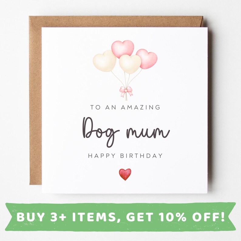 Dog Mum Birthday Card Dog Mum Birthday Cards Dog Mum Birthday Gift Dog ...