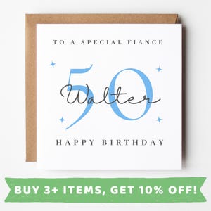 Personalised Fiance 50th Birthday Card Godson 50th Birthday Cards Fiance 50 Card Fiance 50th Birthday Gift Fiancé 50th Birthday Present Mugs