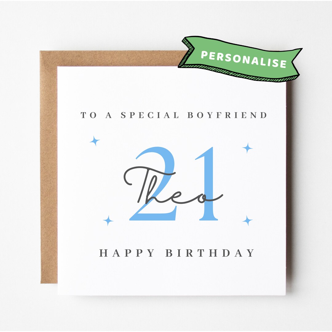 Personalised Boyfriend 21st Birthday Card Boyfriend 21st Birthday Cards ...
