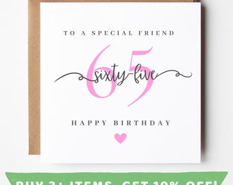 Friend 65th Birthday Card Friend 65th Birthday Cards 65th Birthday Gift 65th Birthday Gifts Friend 65th Birthday Present Friends 65 Card MUG
