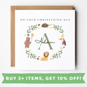 Personalised Boys Christening Card For Boys Christening Gifts For Boys Christening Card Godson Christening Card Grandson Christening Present