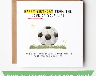Husband Funny Birthday Card Football Husband Funny Birthday Cards Football Husband Birthday Gift Football Husband Birthday Present Football