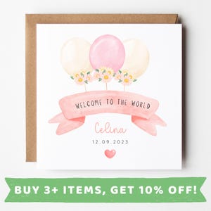 Personalised New Baby Card For Girl Card New Baby Girl Card Gift New Baby Girl Gift New Baby Girl Cards New Baby Girl Card Granddaughter Set