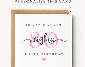 Mum 80th Birthday Card Mum 80th Birthday Cards Mum 80th Birthday Gift Mum 80th Birthday Gifts Mum 80th Birthday Print Mum 80th Birthday Mug