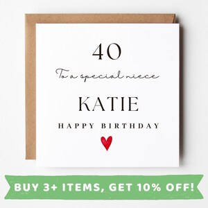 Personalised Niece 40th Birthday Card Niece 40 th Birthday Card Niece Age 40 Birthday Mug Nieces 40th Birthday Card For Niece Who Turns 40