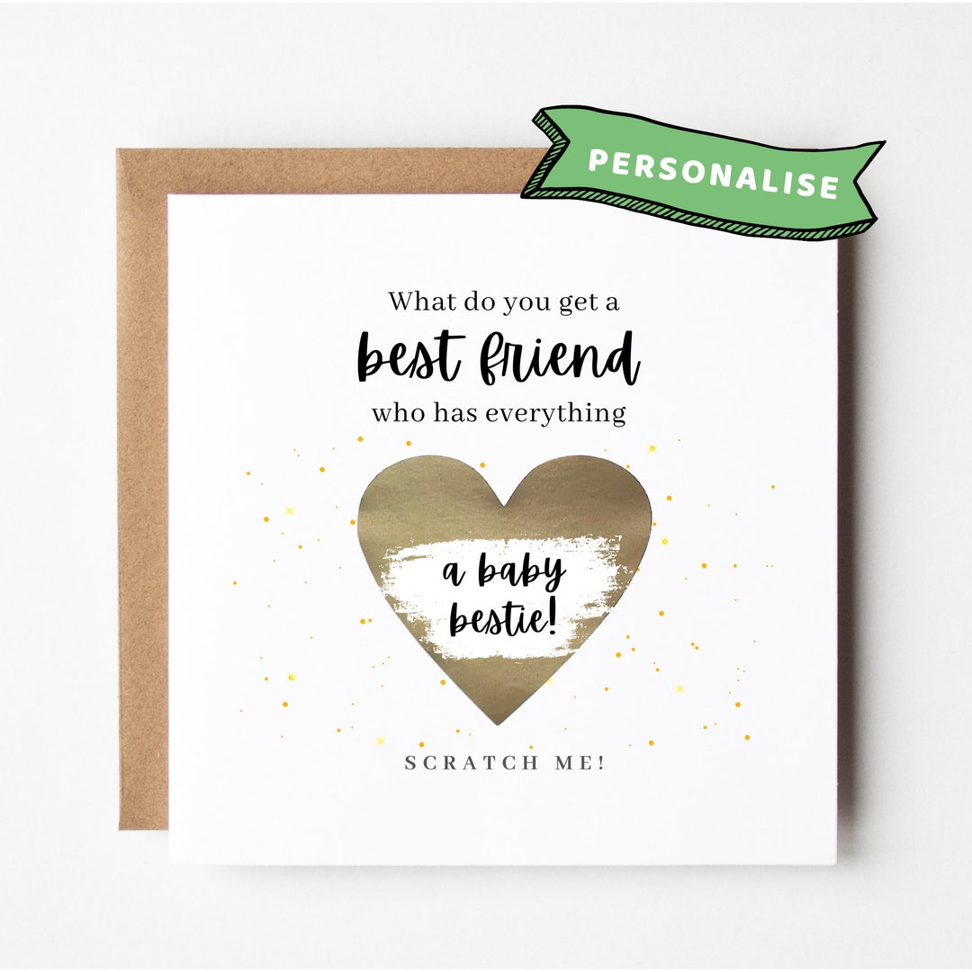 Personalised Pregnancy Announcement Scratch Card for Friend Gift Pregnancy Announcement Card for