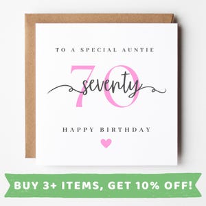 Auntie 70th Birthday Card Auntie 70th Birthday Cards Auntie 70th Birthday Gift Auntie 70th Birthday Gifts Auntie 70th Birthday 70 Prints MUG
