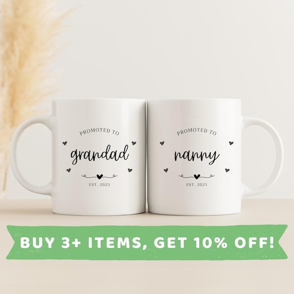 Grandparent Pregnancy Announcement Mugs Promoted To Grandparents Gifts Pregnancy Announcement Gifts For Grandparents Pregnancy Announcement