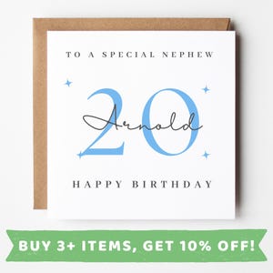 Personalised Nephew 20th Birthday Card Nephew 20th Birthday Cards Nephew 20 Card Nephew 20th Birthday Gift Nephews 20th Birthday Present Mug