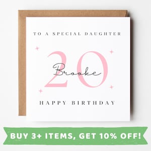 Carte d'anniversaire fille 20 ans Carte d'anniversaire fille 20 ans Cadeau fille 20 ans Sac fille 20 ans MUG