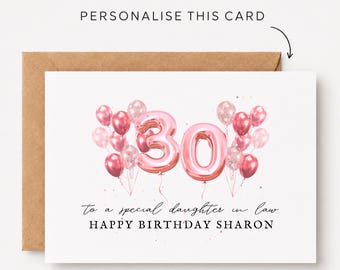 Daughter In Law 30th Birthday Card Daughter In Law 30th Birthday Cards Daughter In Law 30th Birthday Gift Daughter In Law 30th Birthday Mug