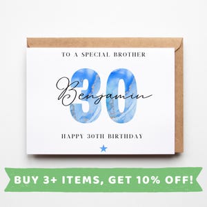 Carte 30e anniversaire frère Cartes 30e anniversaire frère Cadeau 30e anniversaire frère Cadeaux 30e anniversaire frère Cadeau 30e anniversaire frère